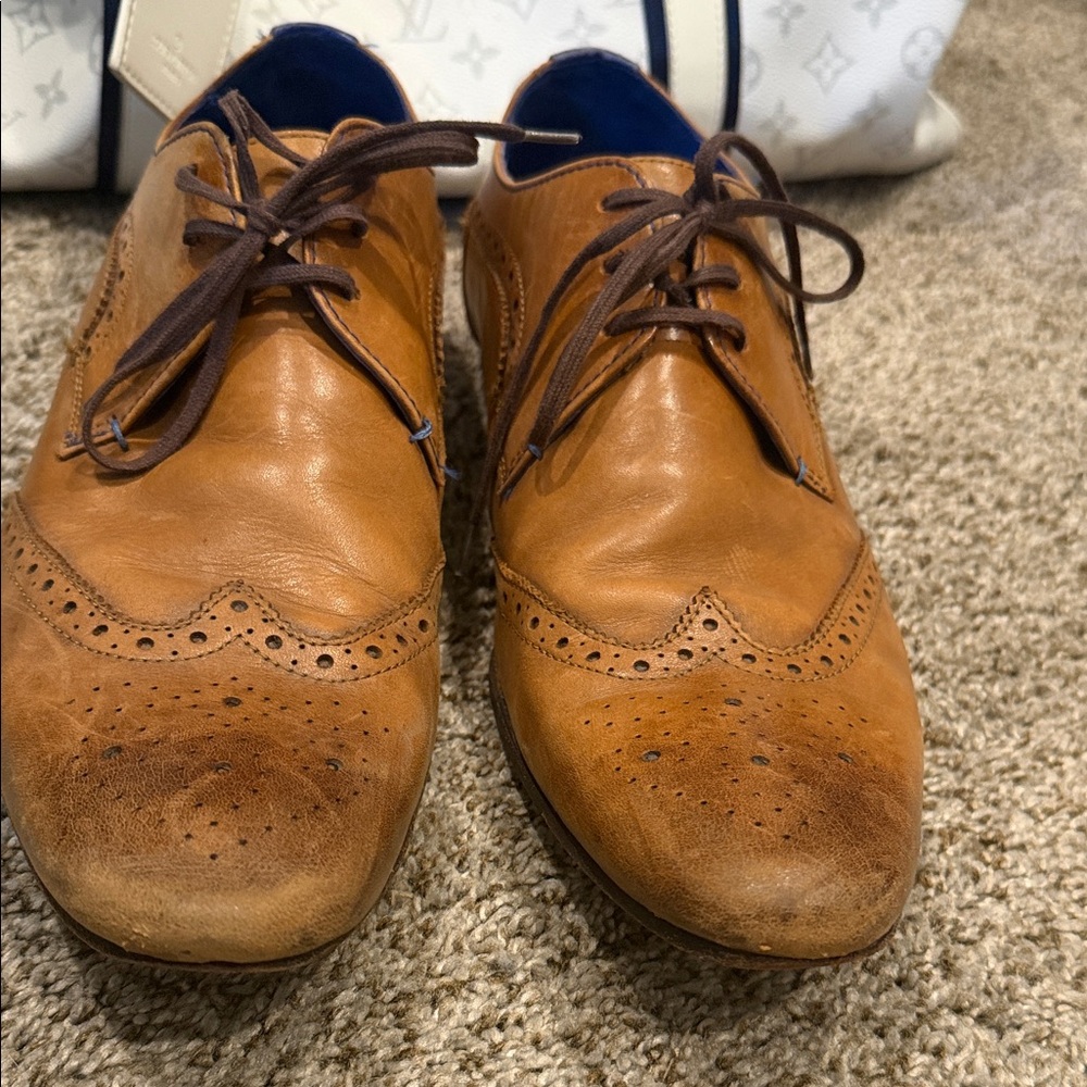 Ted Baker Men's Tan Leather Dress Shoes